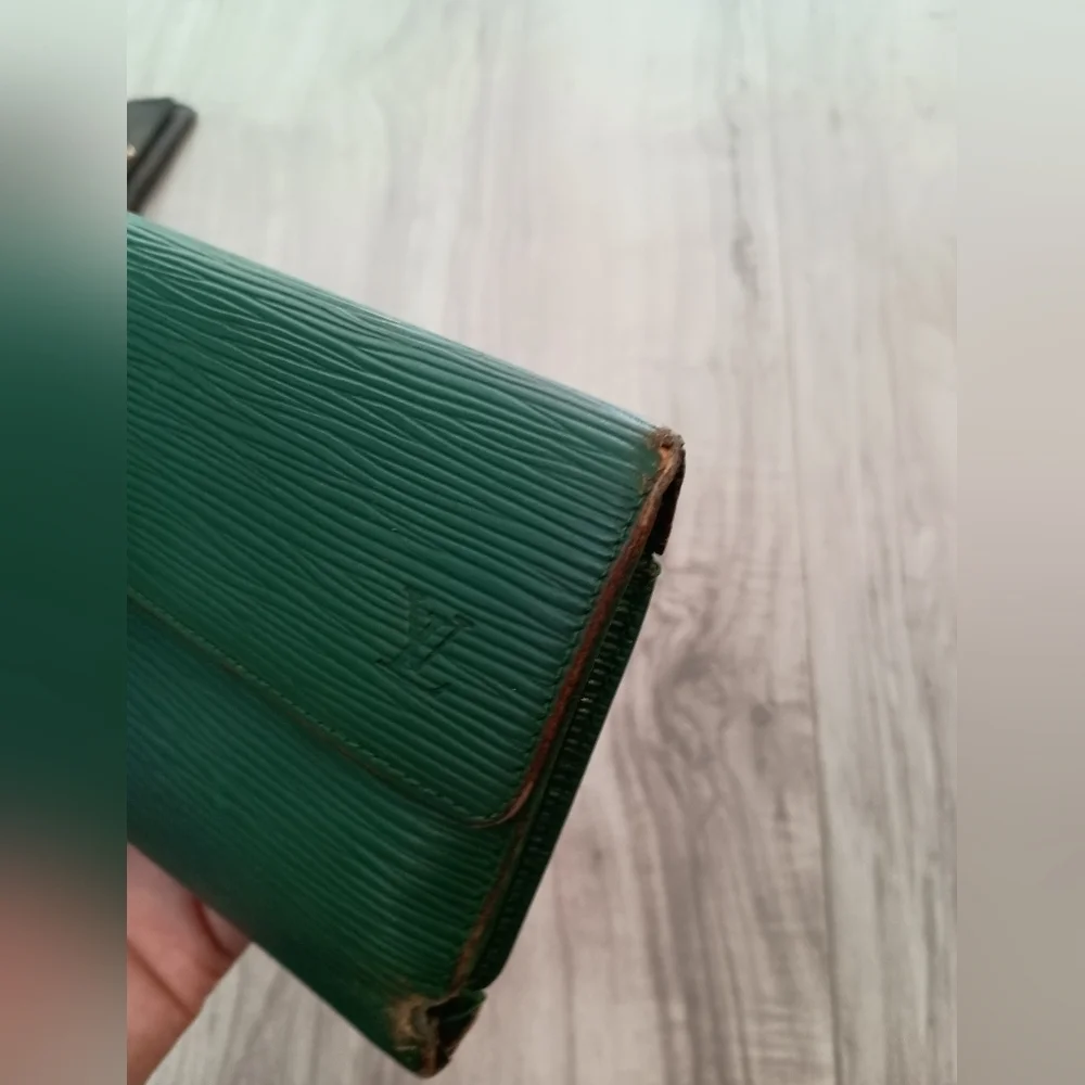 Louis Vuitton Green Epi Long Wallet